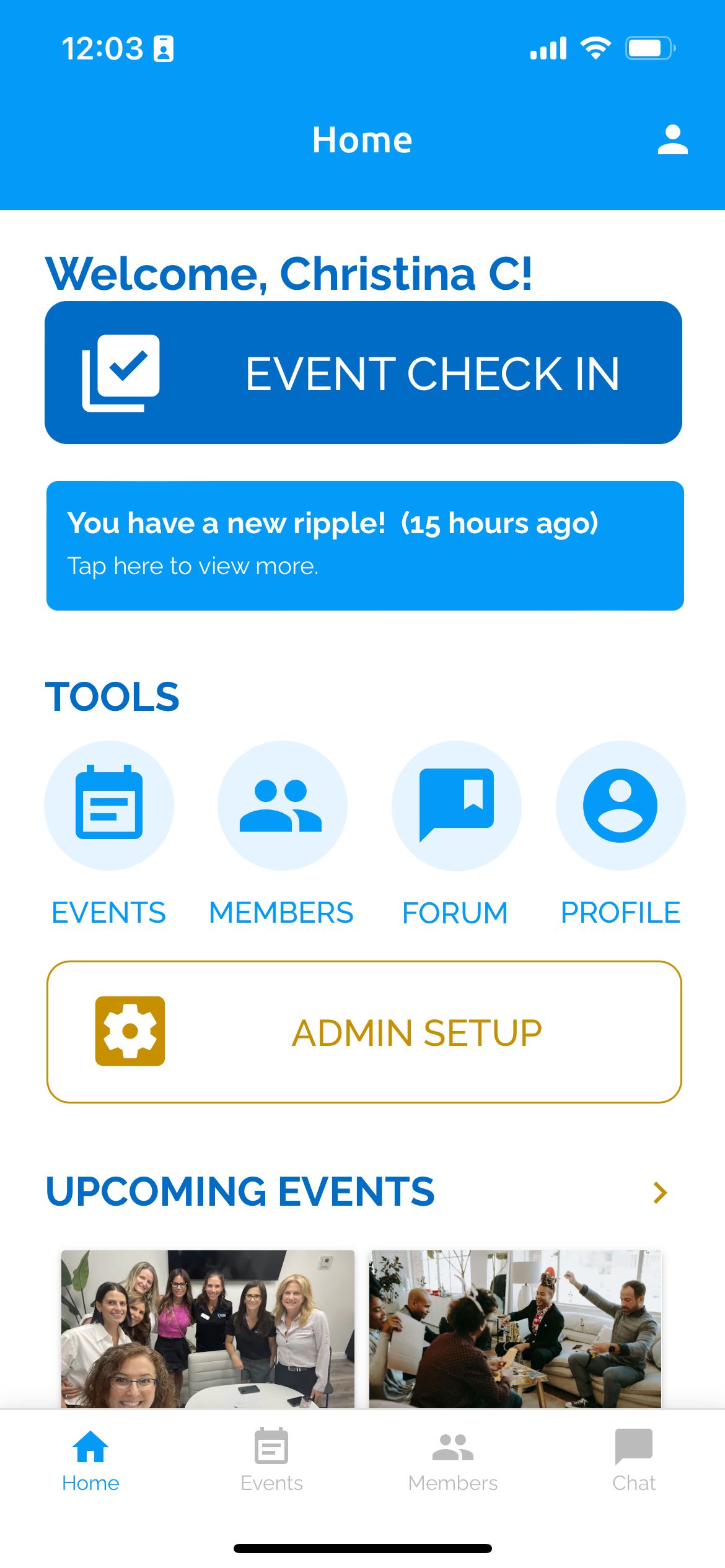 Get Ripple App Home Screen - Social Networking App Screen